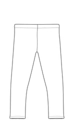Illustration du patron PDF à télécharger pour le Legging bébé et enfant, tailles 3 mois à 10 ans, patron de couture PDF à télécharger.