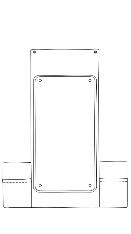 Schéma du Le Matelas à Langer Nomade, patron de couture pdf à télécharger, pratique pour changer bébé en déplacement.