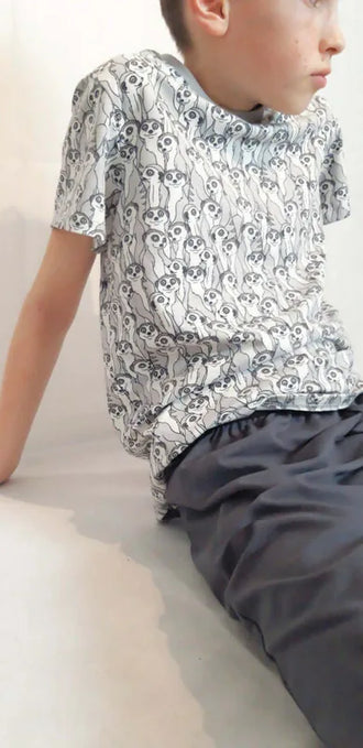 Le PYJ'AM du 6 au 16 ans, t-shirt créatif pour enfants, patron PDF à télécharger.