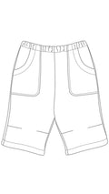 Patron de couture PDF pour "Le Short-Bermuda Bébé et Enfant", modèle mixte pour filles et garçons, tailles 90-120 cm, à télécharger.