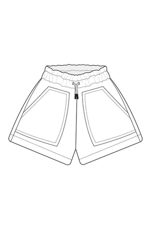 Illustration du patron de couture PDF Le Short Figuette en 13 tailles pour bébés et enfants, à télécharger.