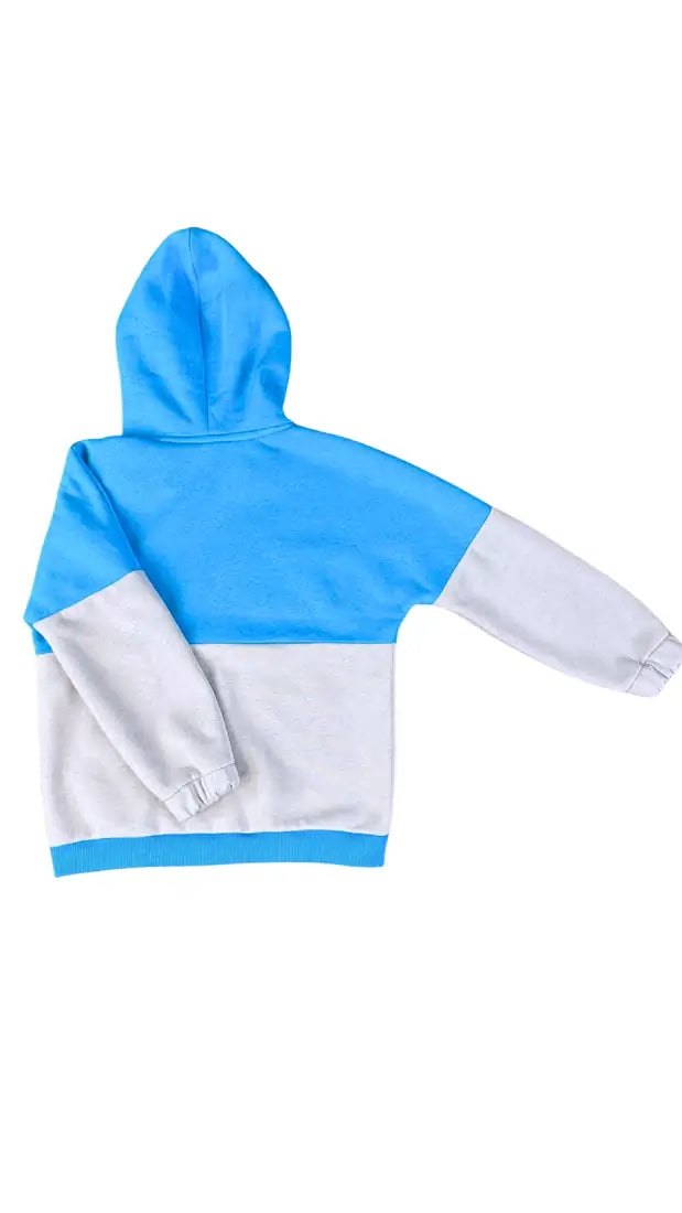 Sweatshirt bicolore Le Sweat Rollot pour enfant, patron de couture PDF à télécharger. Taille : 2 à 14 ans, machine à coudre seulement.