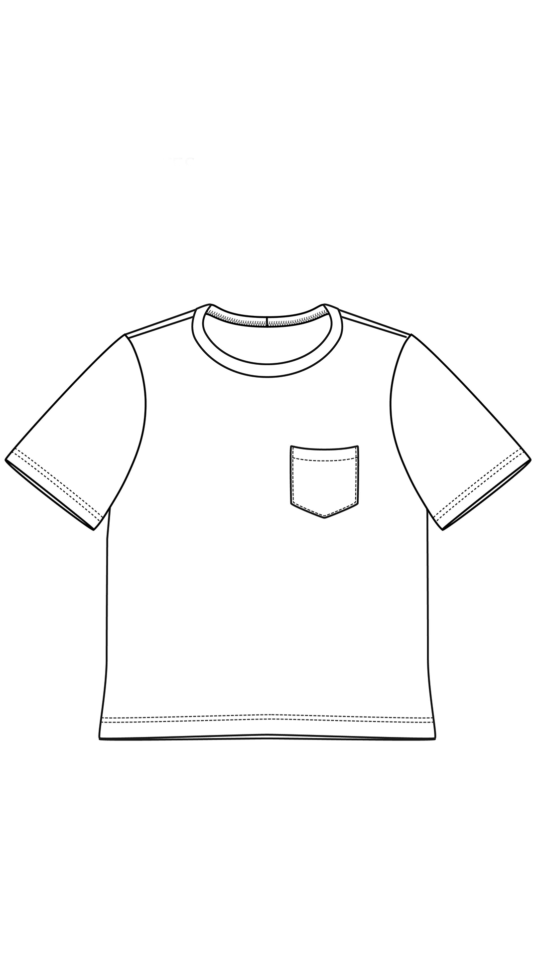 Illustration du modèle Le T-shirt manches courtes pour bébé et enfant, patron de couture PDF à télécharger.