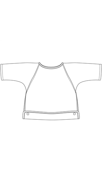 Le Tablier - patron de couture PDF à télécharger pour enfants, idéal pour activités salissantes, deux tailles disponibles.