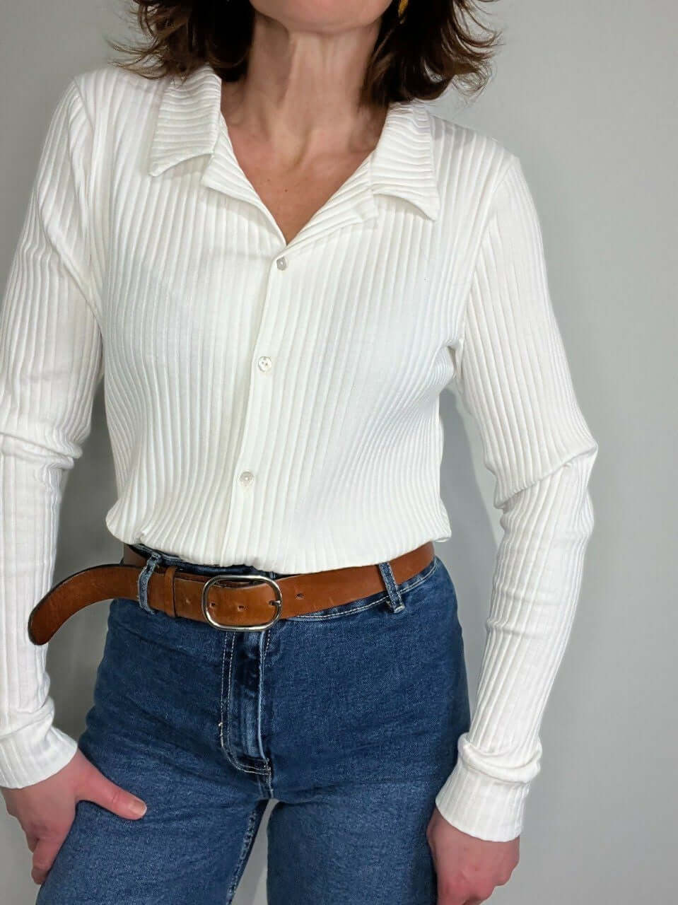 Le chemisier STRETCHY du 32 au 52, chemisier en jersey élégant, patron pdf à télécharger.