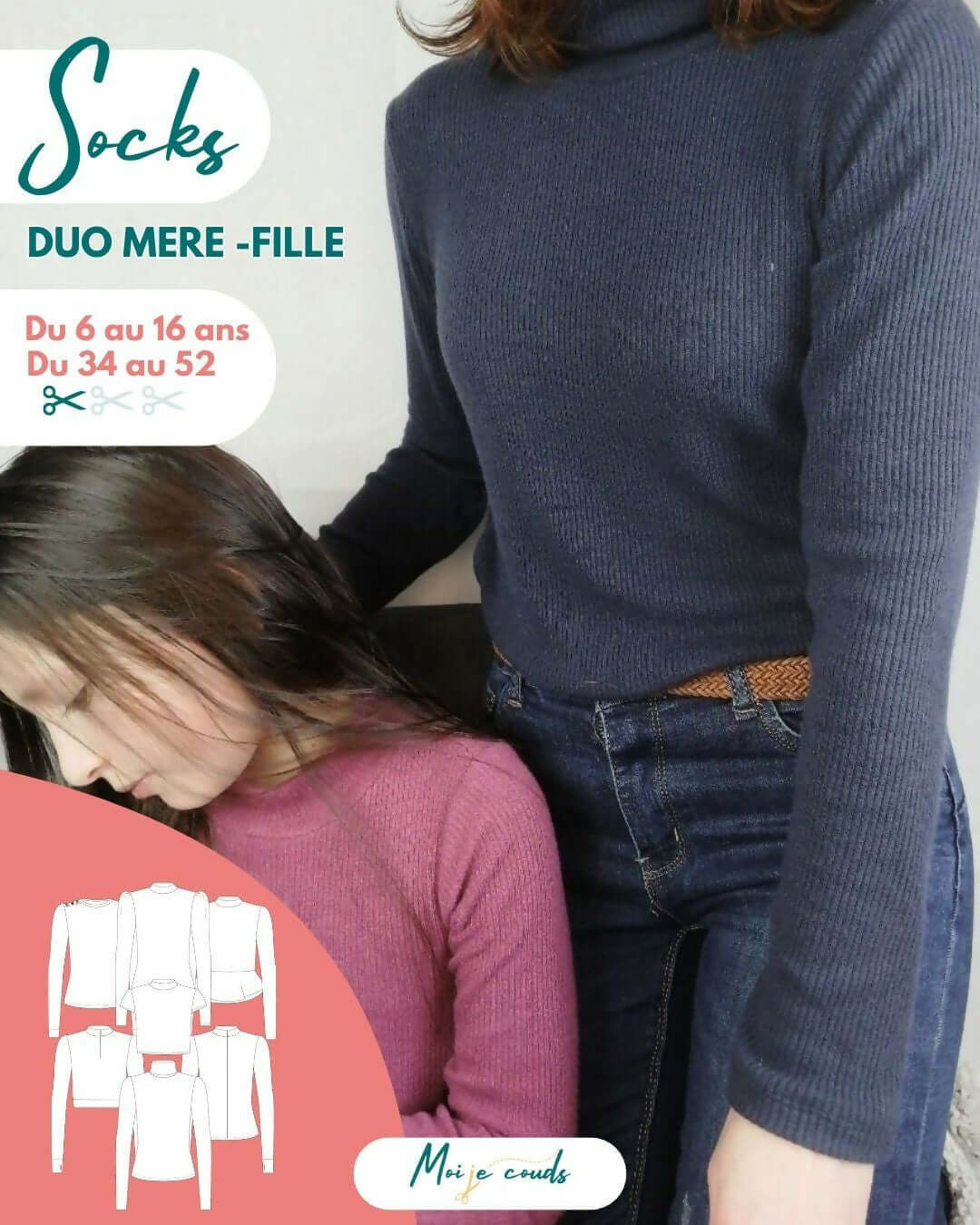 Le pull Socks Duo Femme 34-52 /Fille 6-16 ans, un pull polyvalent à porter au quotidien.