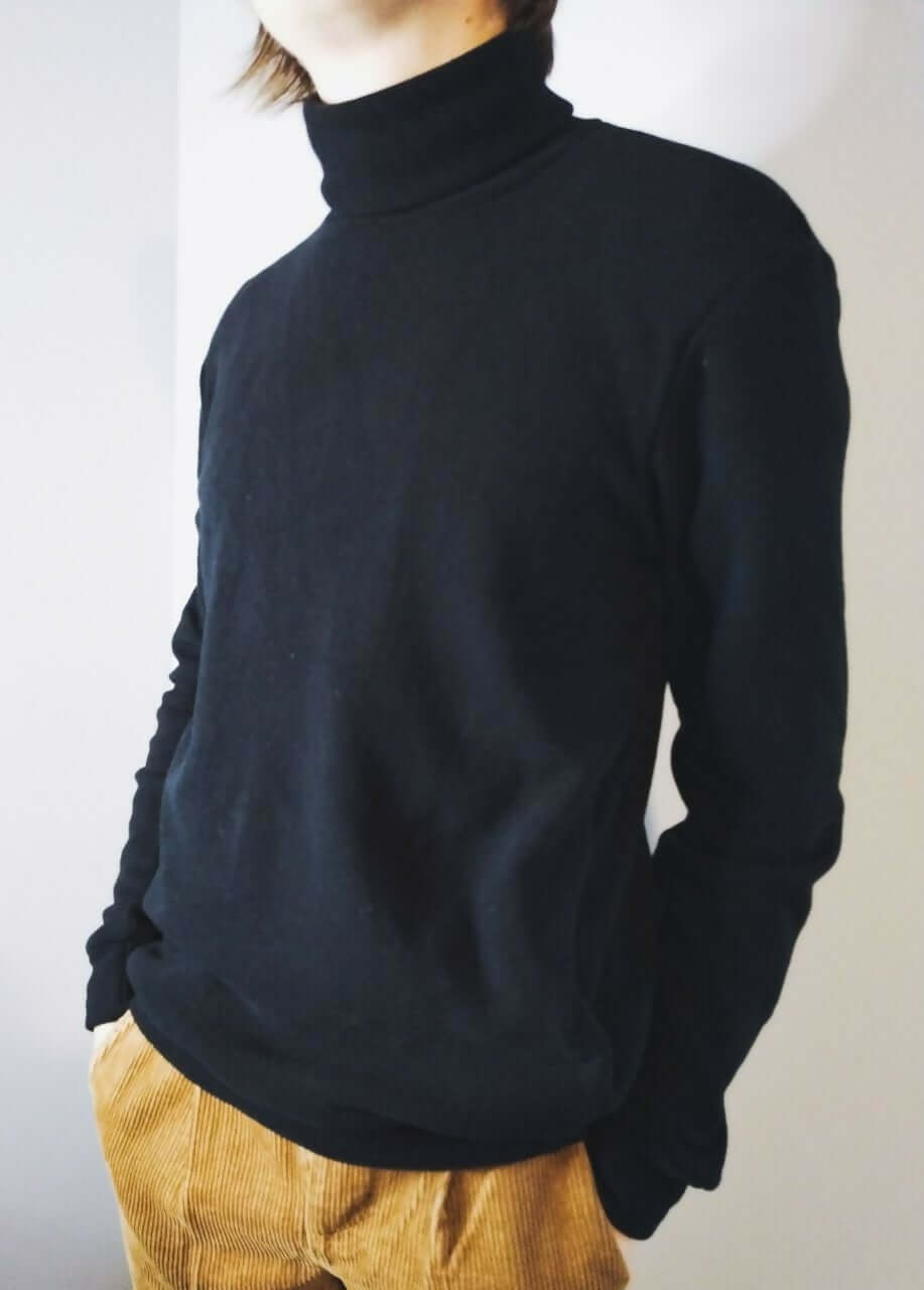 Le pull Socks Duo Homme 38-50 / Garçon 6-16 ans, pull noir à col roulé, patron PDF à télécharger.