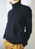 Le pull Socks Duo Homme 38-50 / Garçon 6-16 ans, pull noir à col roulé, patron PDF à télécharger.