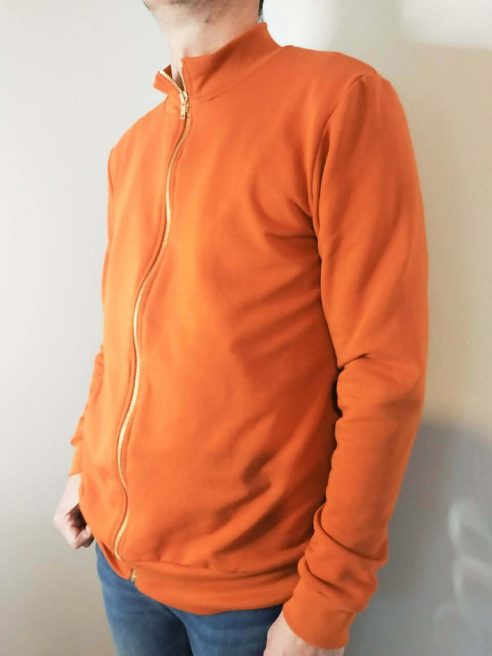 Le pull Socks Duo Homme 38-50 / Garçon 6-16 ans, pull zippé orange, patron PDF à télécharger.