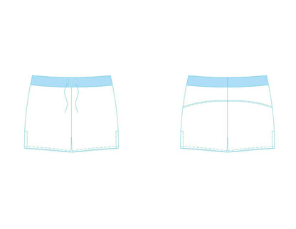 Maillot de bain - XXS - XL - CASANOVA, patron de couture PDF à télécharger, vue avant et arrière du modèle intermédiaire homme.