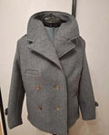 Manteau et Veste Jade, patron de couture PDF à télécharger, veste caban avec boutons dorés et poches passepoilées, doublure intégrale.
