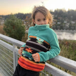 Mini-SHERPA - Polaire mixte pour enfants du 2 au 16 Ans, patron de couture pdf à télécharger, enfant portant la polaire colorée