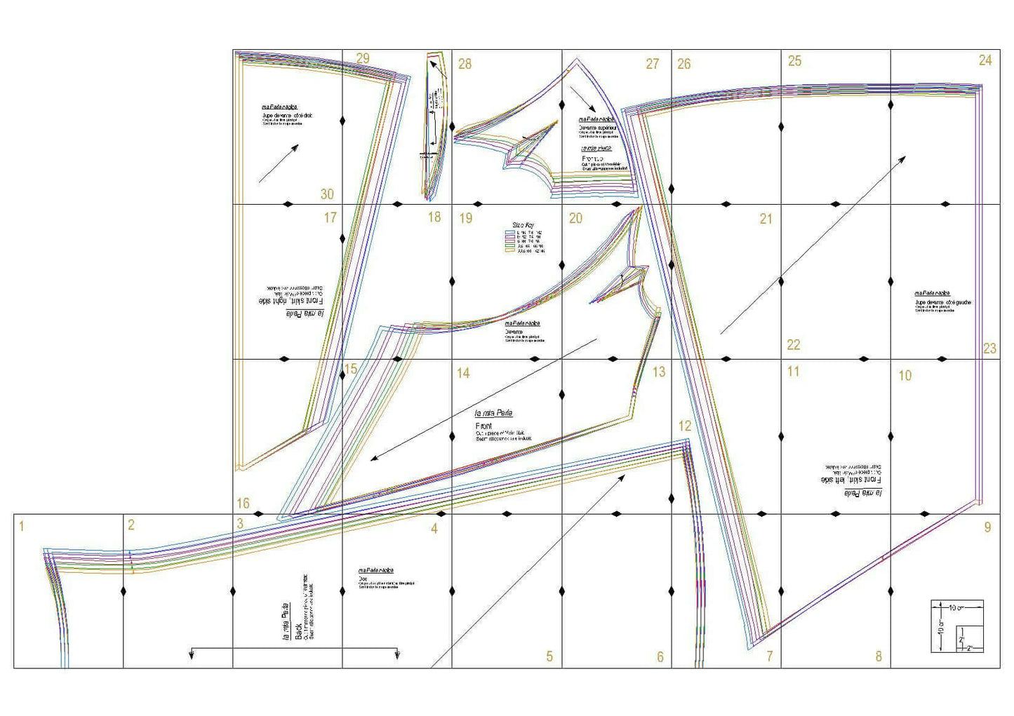 Patron de couture PDF à télécharger pour nuisette femme - XXS/L - LA MIA PERLA, guide couture intermédiaire, formats A4/A0/US Letter.