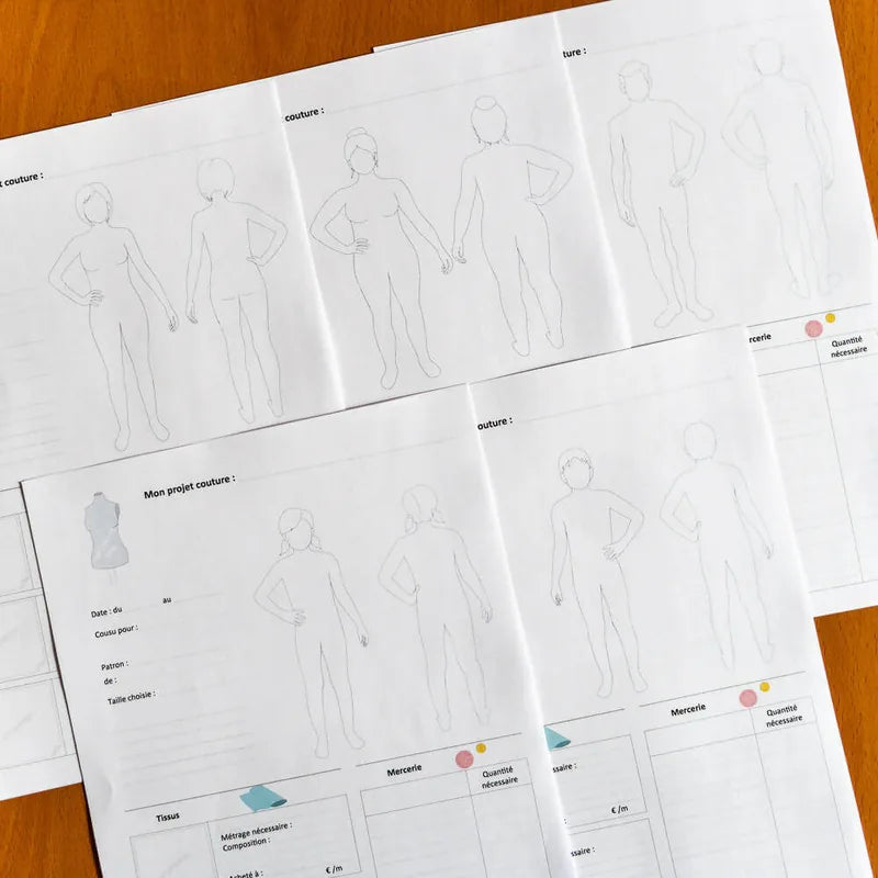 Organiseur de projets couture Miss Cactus avec patron de couture pdf à télécharger pour planifier et organiser vos projets couture.
