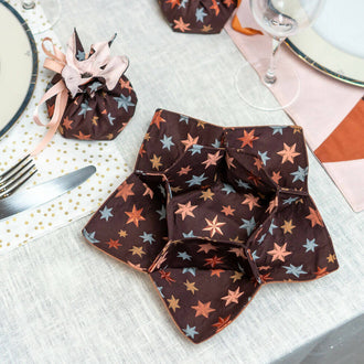 PACK Table de Noël 1, 4 patrons - Corbeille compartimentée et ballotin pour chocolats.