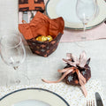 PACK Table de Noël 1, 4 patrons - Corbeille compartimentée et ballotin pour chocolats.