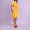 Pack Duo GABY - Patron Robe & Blouse Femme + Enfant, robe jaune, patron de couture pdf à télécharger, tenue coordonnée élégante.