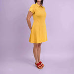 Pack Duo GABY - Patron Robe & Blouse Femme + Enfant, robe jaune, patron de couture pdf à télécharger, tenue coordonnée élégante.