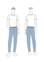 Pantalon Homme Mr Stilo - Patron couture PDF du XS au XL, patron de couture pdf à télécharger, illustration coupe polyvalente.