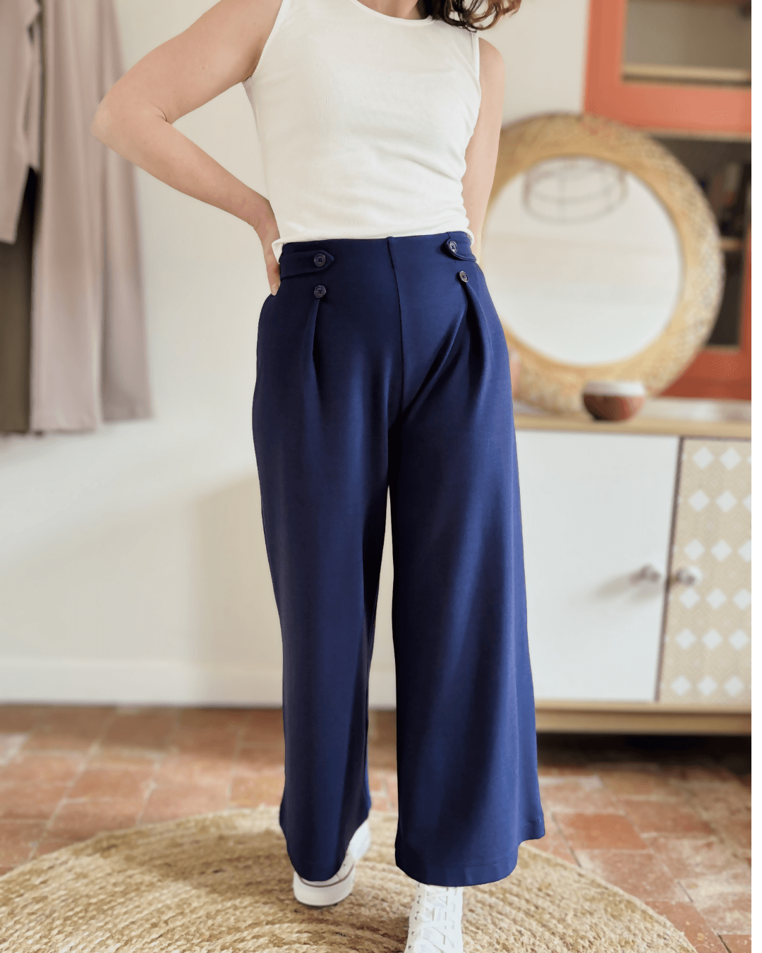 Pantalon Pym’s - Patron PDF Femme du 32 au 52, modèle couture en jersey extensible, télécharger patron de couture pdf