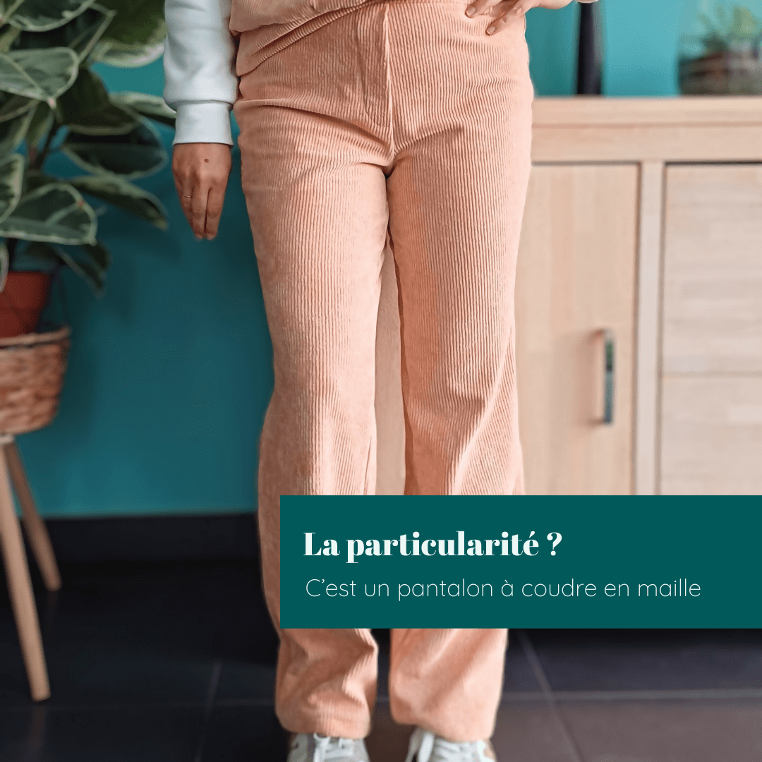 Pantalon - Short Aïs | Taille 32 à 52, patron de couture pdf à télécharger, pantalon confortable en maille avec taille haute.