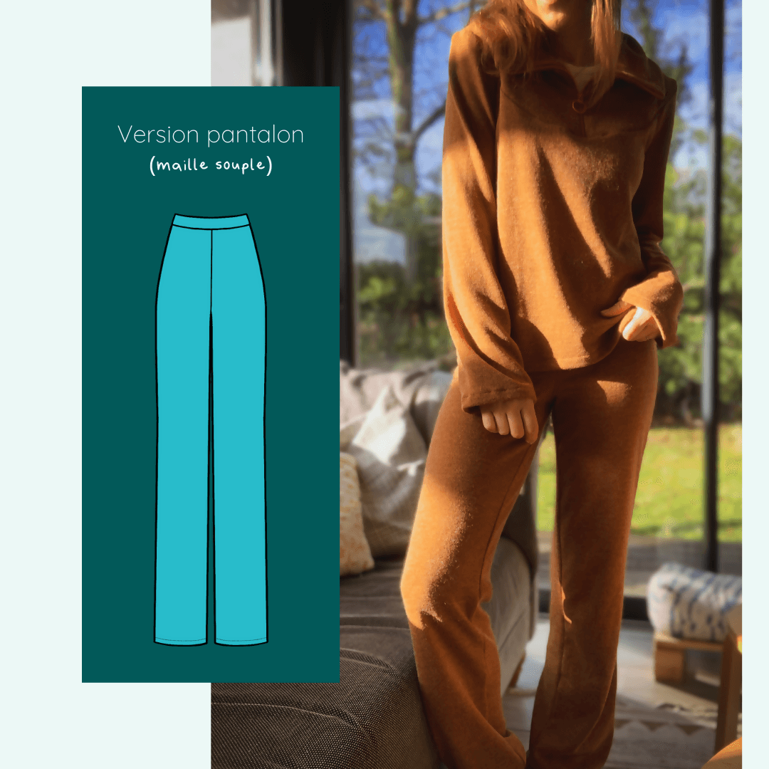 Pantalon - Short Aïs | Taille 32 à 52, patron de couture PDF à télécharger, pour moments de fête et détente, confortable et élégant.