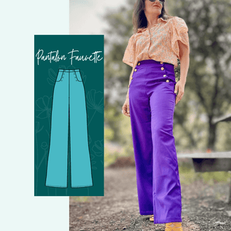 Patron de couture pdf à télécharger - Pantalon - Short - Jupe Fauvette | Taille 32 à 52 en démonstration extérieure