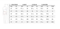 Tableau des tailles pour Pantalon - XS/XXL - BASIL, patron de couture pdf à télécharger, incluant tailles XS à XXL avec mesures en cm et inch.