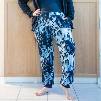 Pantalon pyjama sportwear, 34 au 56, 4 statures – Camomille, patron de couture PDF à télécharger, confortable et stylé.