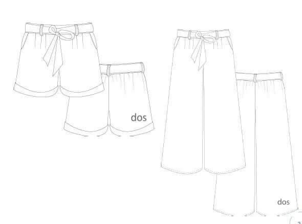Illustration du Pantalon/Short "Zya" - patron PDF du 32 au 60, patron de couture pdf à télécharger.