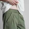 Patron PDF Pantalon Homme EL CAPITANO du XS au XXL à télécharger, détail pantalon vert élégant et confortable.