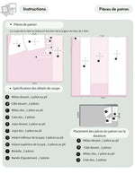 Patron PDF Robe ELLA femme du 30 au 58, pièces de patron et guide de coupe détaillé