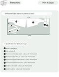 Plan de coupe du Patron PDF Robe LARA femme du 30 au 58, schéma technique avec pièces de patron et détails de finition