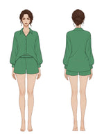 Patron PDF Short femme MIA du 30 au 58, vue arrière, short taille haute avec ceinture élastiquée