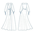 Illustration du patron de couture Peignoir - XS/XL - CLASSY DITA, format PDF téléchargeable, niveau intermédiaire.