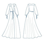 Illustration du patron de couture Peignoir - XS/XL - CLASSY DITA, format PDF téléchargeable, niveau intermédiaire.