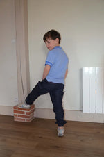 Polo MARCOLOPO enfant manches courtes en vue, patron de couture pdf à télécharger, polo basique multifacettes pour garde-robe.