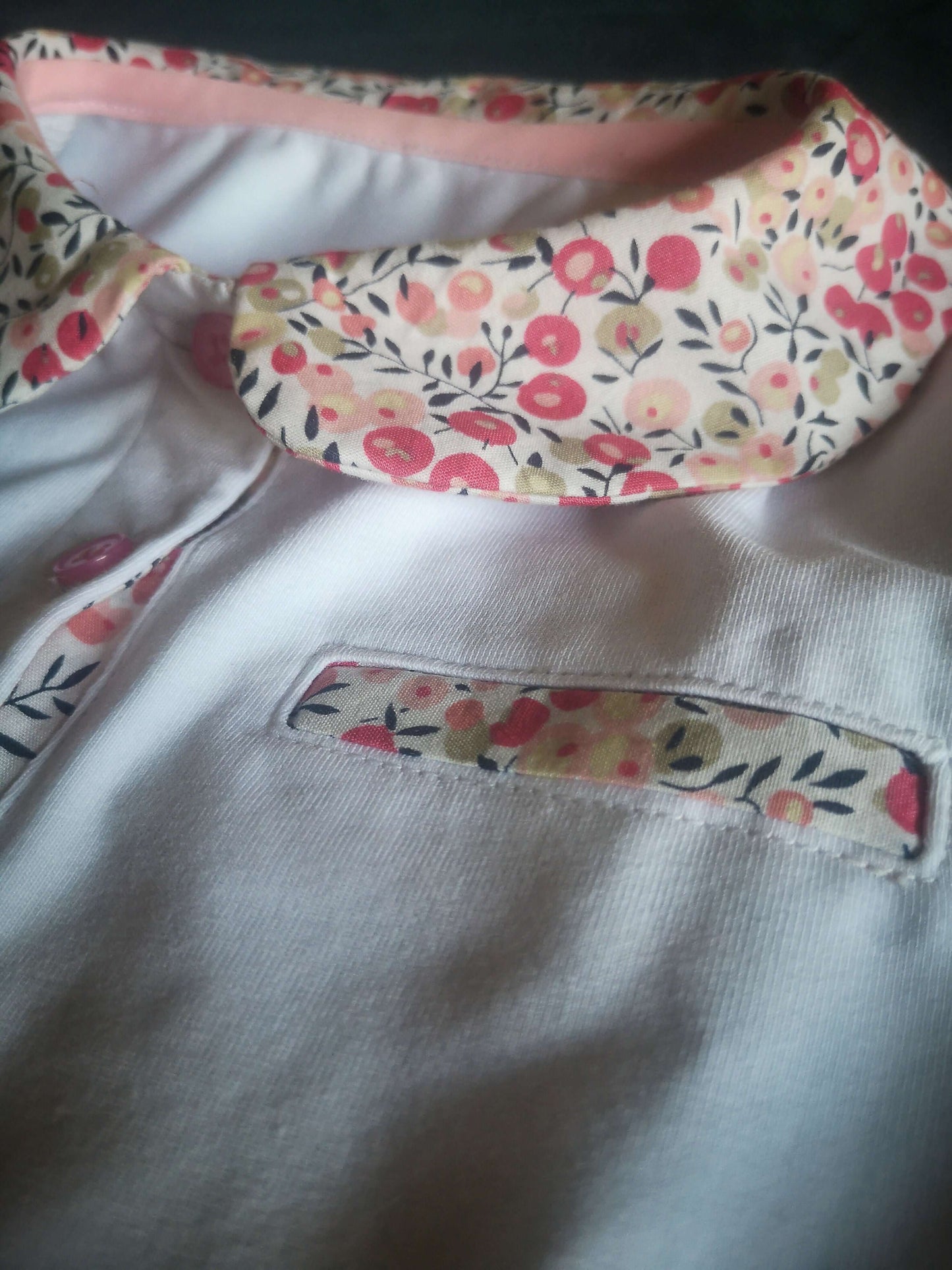 Polo MARCOLOPO, design enfant avec col Claudine fleuri, patron de couture pdf à télécharger, basique garde robe.