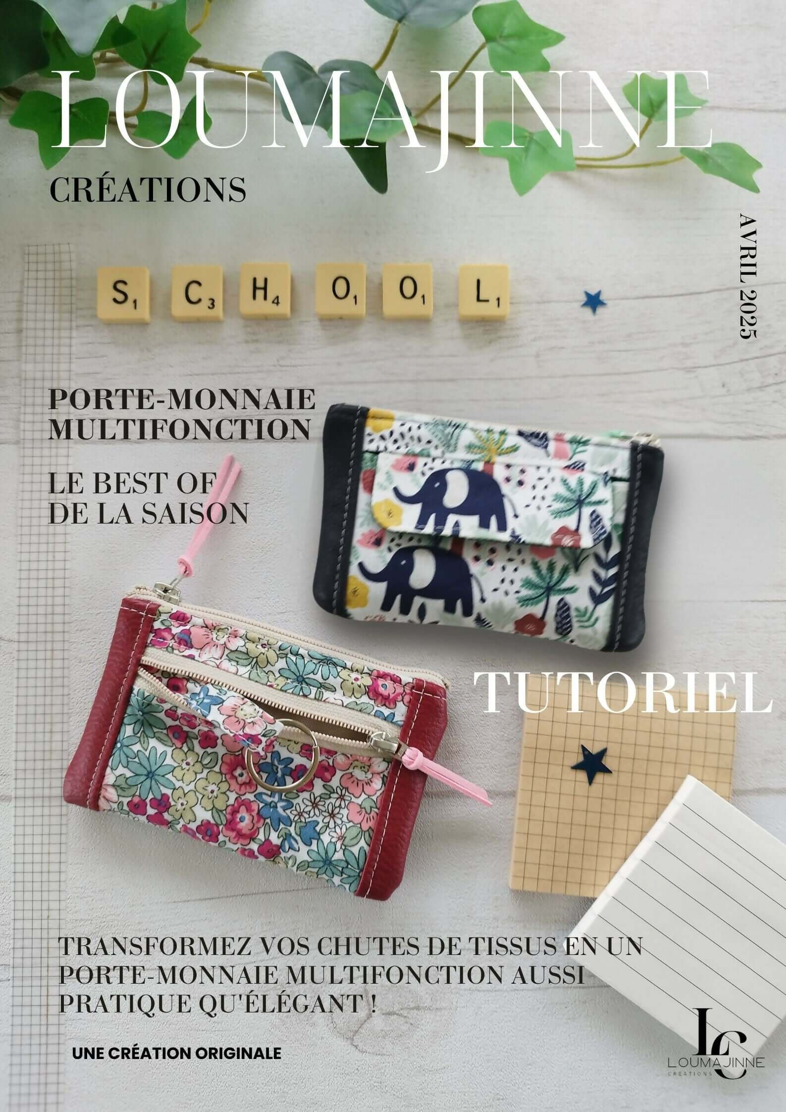 Porte-monnaie multifonction : transformez vos chutes de tissus avec ce tutoriel de couture et patron PDF.