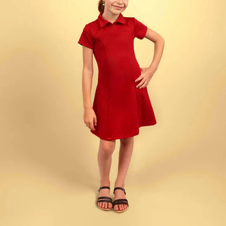 Robe / Blouse Gaby - Patron couture enfant du 2 au 14 ans, patron de couture pdf à télécharger, robe rouge élégante pour fille