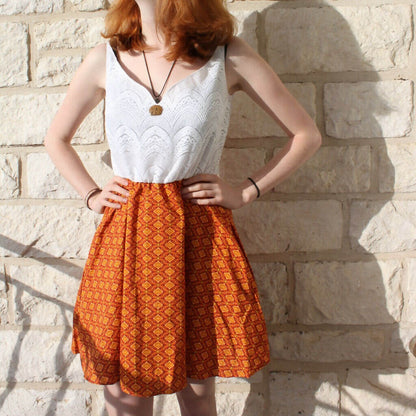 Robe Cilaos - 32 au 56 avec haut en dentelle, patron de couture pdf à télécharger