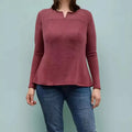 Robe / Blouse Gaby - Patron couture femme du 34 au 58, patron de couture pdf à télécharger, blouse moderne rouge sur mannequin