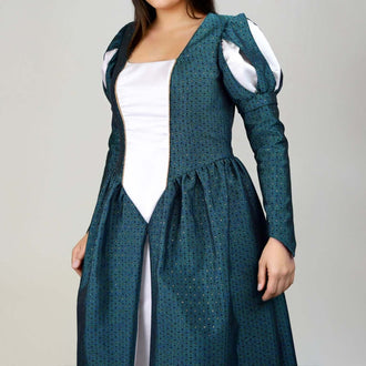 Robe Princesse Margaux Femmes avec corsage ajusté et jupe ample, patron de couture pdf à télécharger.