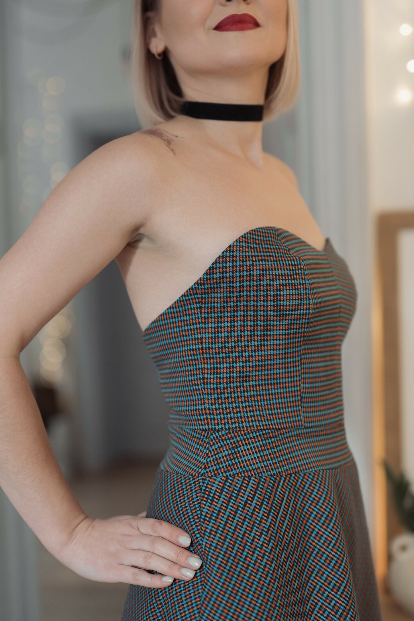Robe - XS - L - AMELY bustier, patron de couture pdf à télécharger, vue de profil intermédiaire