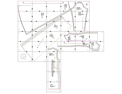 patron de couture PDF à télécharger pour Robe - XS-XL - ARTISTA et jupe avec instructions d'impression.