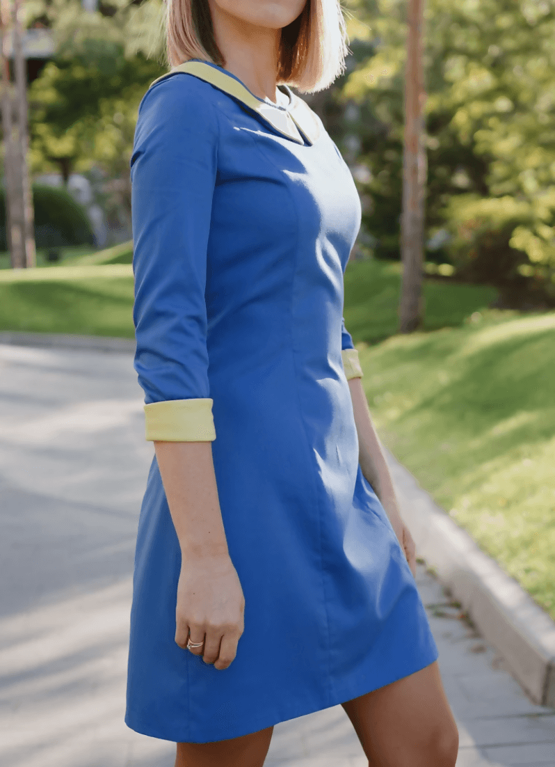 Robe - XS-XL - ELECTRIC 80, patron de couture pdf à télécharger, style vintage années 80, niveau intermédiaire, tailles XS à XL.