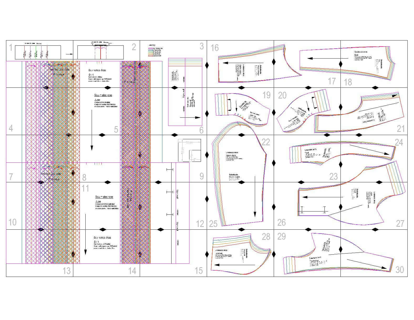 Patron de couture PDF à télécharger pour Robe XS-XL - SOULMATE, niveaux intermédiaire, formats A4, A0, US Letter, sans marge incluse.