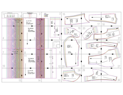 Patron de couture PDF à télécharger pour Robe XS-XL - SOULMATE, niveaux intermédiaire, formats A4, A0, US Letter, sans marge incluse.