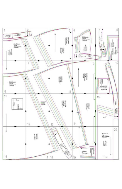 Patron de couture PDF à télécharger pour Robe - XS - XL - WALK AND SHINE, niveau intermédiaire, tailles XS à XL.