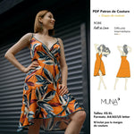 Robe - XS/L - FALL IN LOVE, patron de couture PDF à télécharger, tutoriel intermédiaire, tailles XS à XL, marges non incluses.
